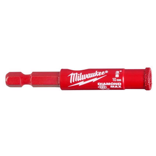 Milwaukee Diamond Max 3/8 in. Diamond Grit Glass/Porcelain/Tile/Stone 3 in. L X 1/4 in. D Hole Saw A