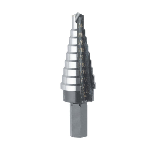 IRWIN Unibit 1/4 to 3/4 in. X 6 in. L High Speed Steel Step Drill Bit Square Shank 1 pc