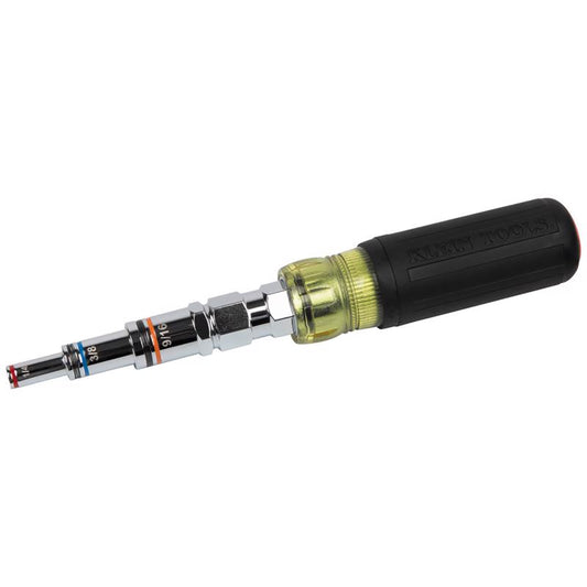 Klein Tools 3/16, 1/4, 5/16, 11/32, 3/8, 7/16, 1/2, 9/16, 3/4 in. Hollow Shaft 9-in-1 Multi-Bit Nutd