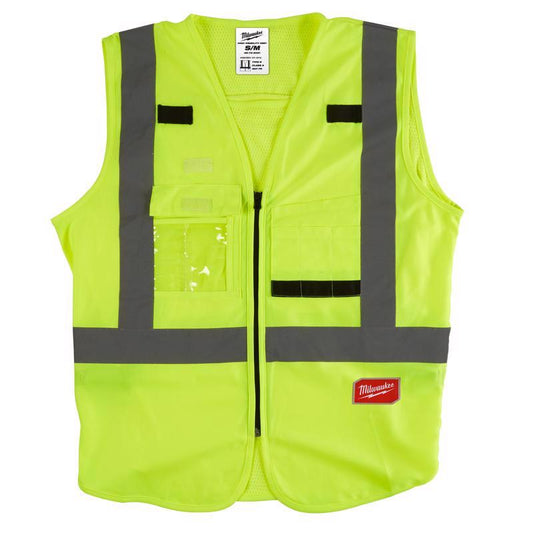 Milwaukee Class 2 with 10 Pockets Safety Vest High Visibility Yellow XXL/XXXL