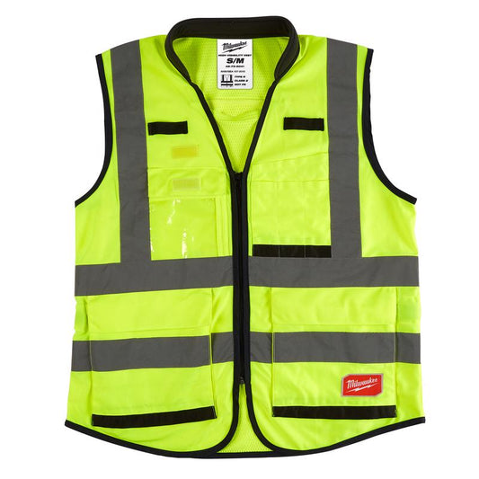 Milwaukee Class 2 with 15 Pockets Performance Safety Vest High Visibility Yellow L/XL
