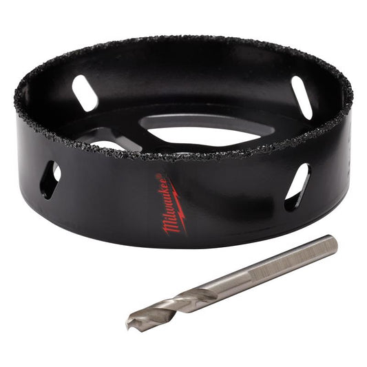 Milwaukee 6-3/8 in. Carbide Grit Recessed Light 3/8 in. D Recessed Light Hole Saw Arbor Included