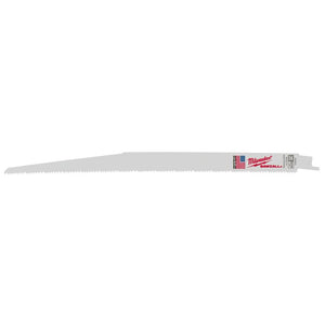 Milwaukee Sawzall 12 in. Bi-Metal Thin Kerf Reciprocating Saw Blade 8/12 TPI 48-00-5094 5 pk