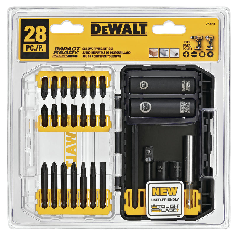 DeWalt Impact Ready Assorted Screwdriving Bit Set Heat-Treated Steel 28 pc