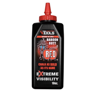 CE Tools 10 oz Permanent Extreme Visibility Marking Chalk Baboon Butt Red CET102R 1 pk