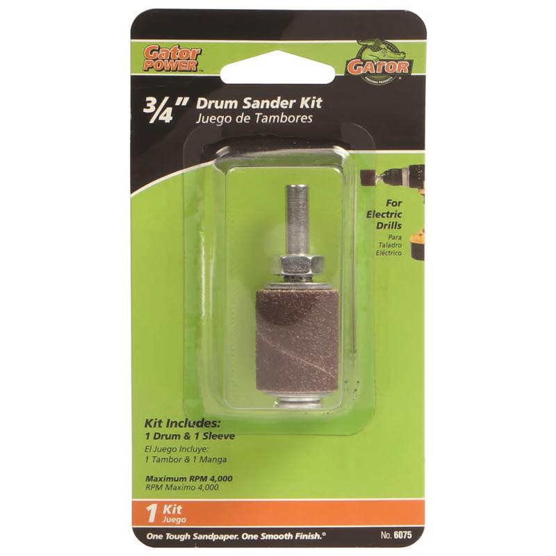 Gator 3/4 in. D X 3/4 in. L Aluminum Oxide Drum Sander Kit 50 Grit Coarse 1 pc