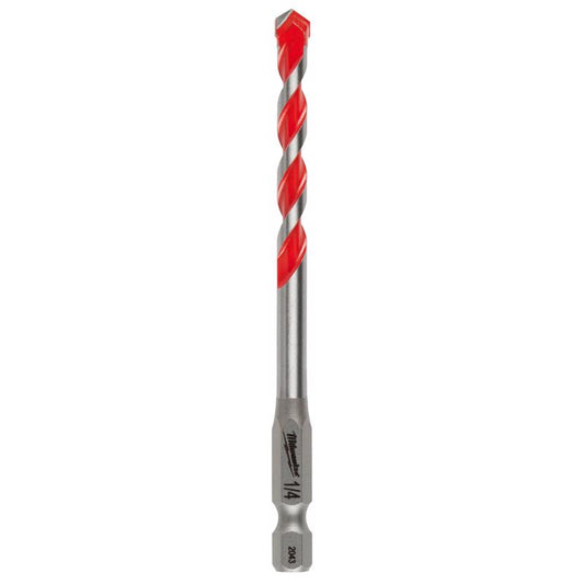 Milwaukee Shockwave 1/4 in. X 4 in. L Carbide Hammer Drill Bit Hex Shank 1 pk