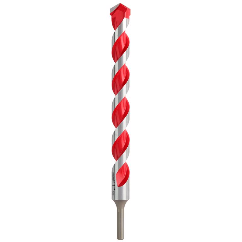 Milwaukee Shockwave 1 in. X 12 in. L Carbide Hammer Drill Bit 3-Flat Shank 1 pk