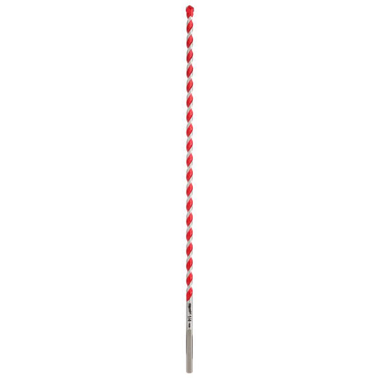 Milwaukee Shockwave 1/4 in. X 12 in. L Carbide Hammer Drill Bit 3-Flat Shank 1 pk