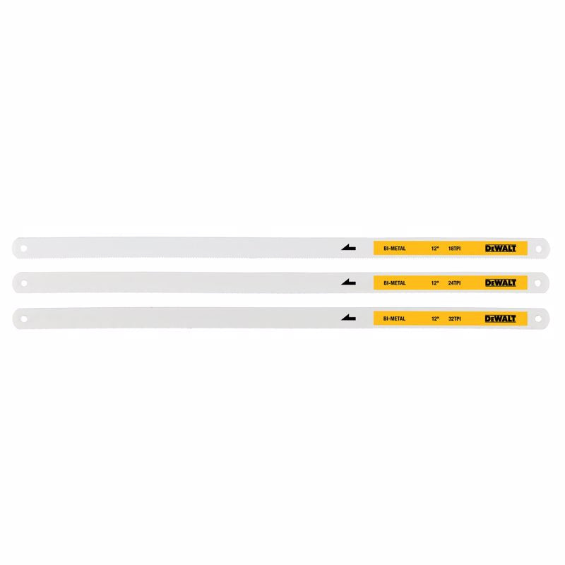 DeWalt 12 in. High Carbon Steel Hacksaw Blades 3 pk