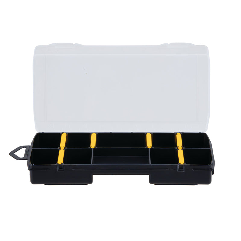 STANLEY 8.25 in. Organizer with Clear Lid Black/Yellow