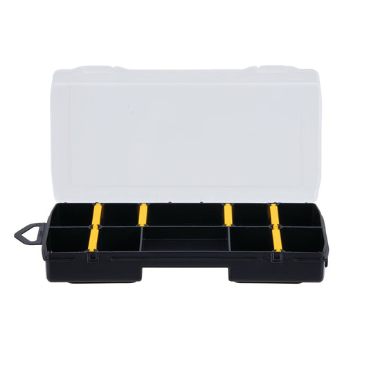 STANLEY 8.25 in. Organizer with Clear Lid Black/Yellow