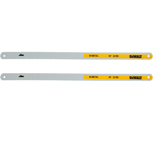 DeWalt 10 in. High Carbon Steel Hacksaw Blades 32 TPI 2 pk