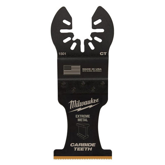 Milwaukee Universal Fit Open-Lok 1-3/8 in. W Carbide Metal Blade Extreme Metal 2 pk