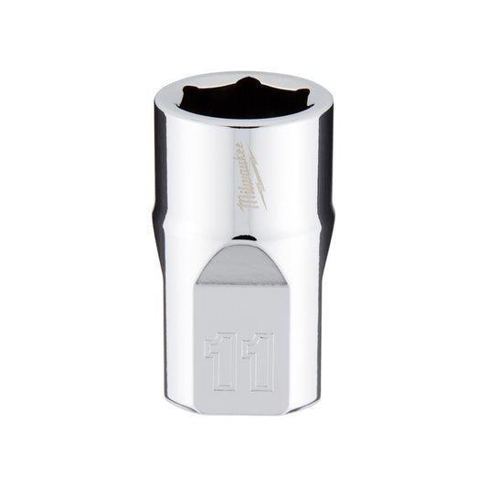 Milwaukee 11 mm X 3/8 in. drive Metric 6 Point Standard Socket 1 pc