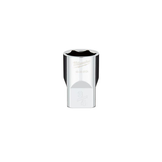 Milwaukee 3/4 in. X 1/2 in. drive SAE 6 Point Standard Standard Socket 1 pc