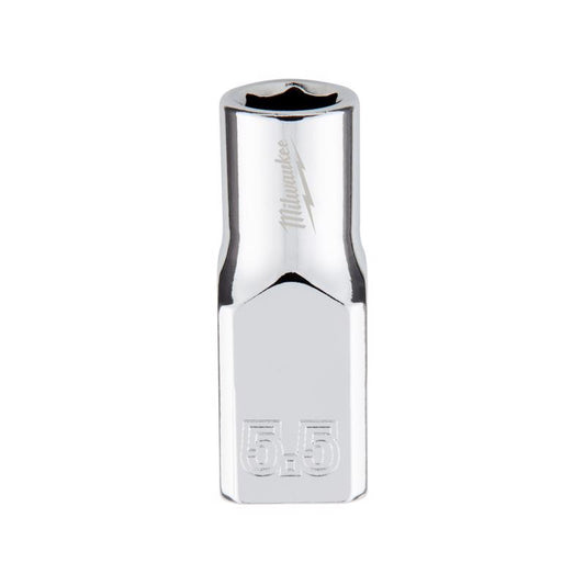 Milwaukee 5.5 mm X 1/4 in. drive Metric 6 Point Standard Socket 1 pc