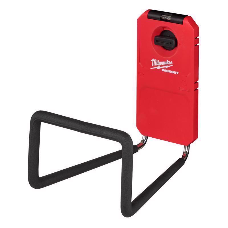 Milwaukee Packout Small Black/Red Plastic 9.5 in. L Wide Hook 1 pk