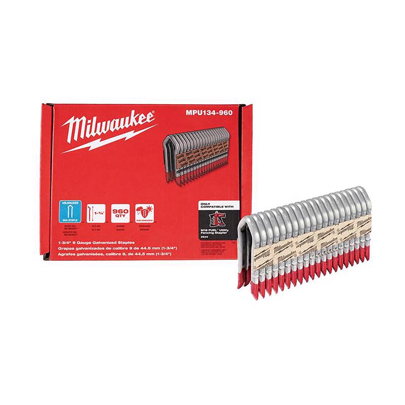 Milwaukee 3/4 in. W X 1-3/4 in. L 9 Ga. Diamond Crown Staples 1 pk