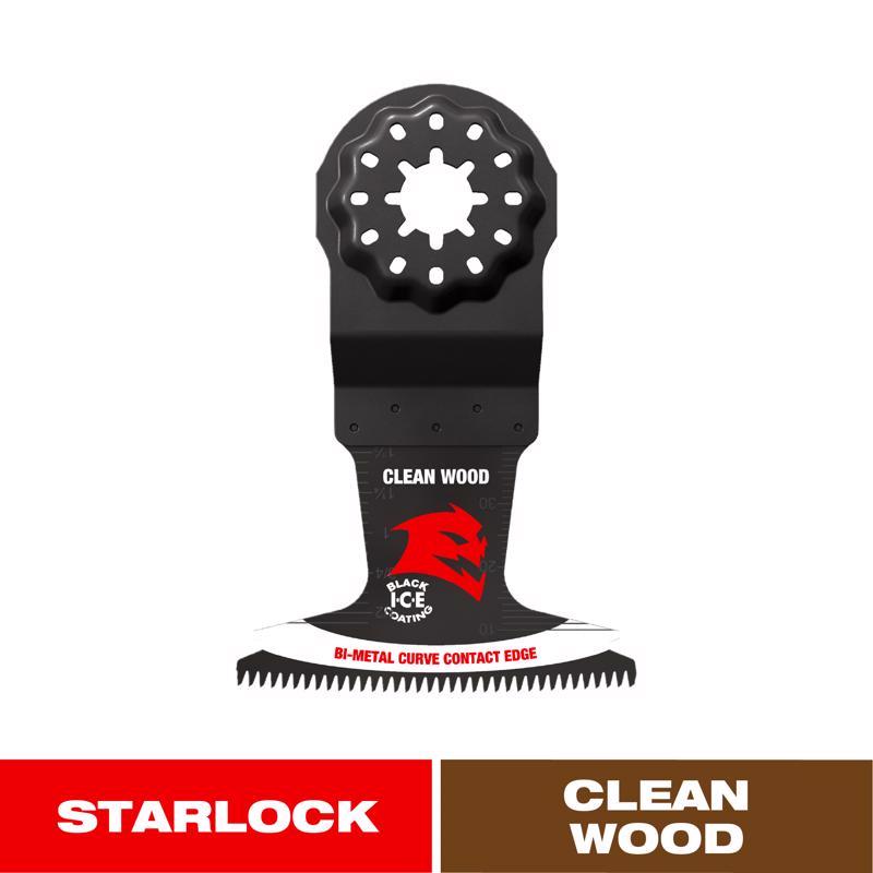 Diablo Starlock 2-1/2 in. W Bi-Metal Curved Contact Edge Oscillating Blade Clean Wood 1 pk