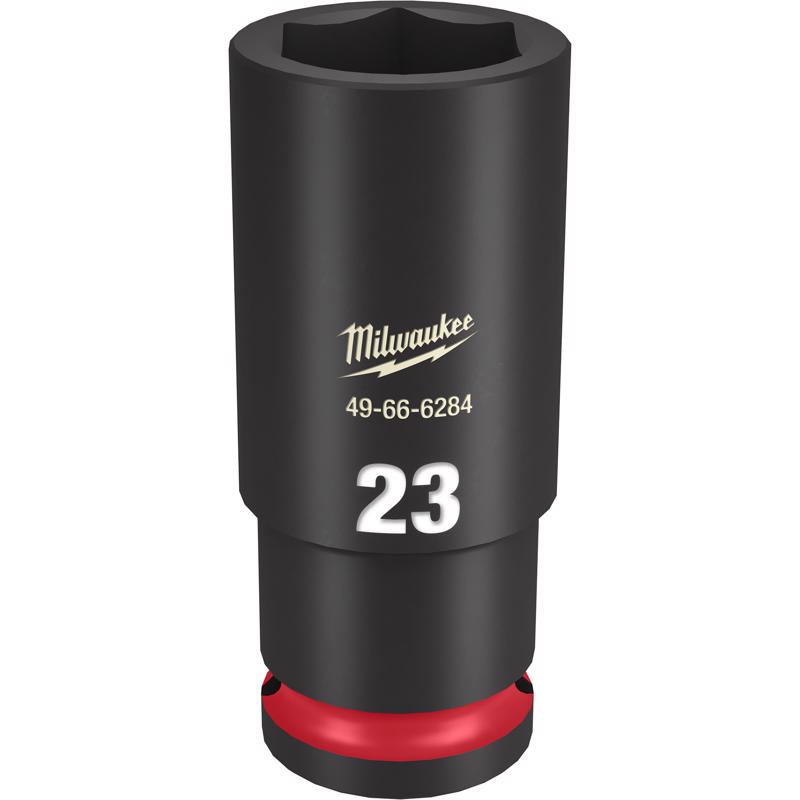 Milwaukee Shockwave 23 mm X 1/2 in. drive Metric/SAE 6 Point Deep Impact Socket 1 pc