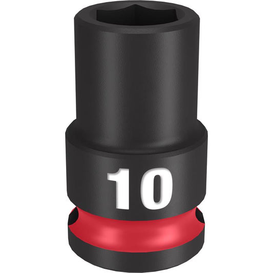 Milwaukee Shockwave 10 mm X 3/8 in. drive Metric/SAE 6 Point Standard Impact Socket 1 pc