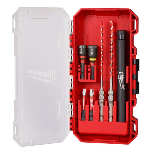 Milwaukee Shockwave Assorted in. X 7.74 in. L Carbide Hammer Drill Bit Set Hex Shank 7 pc