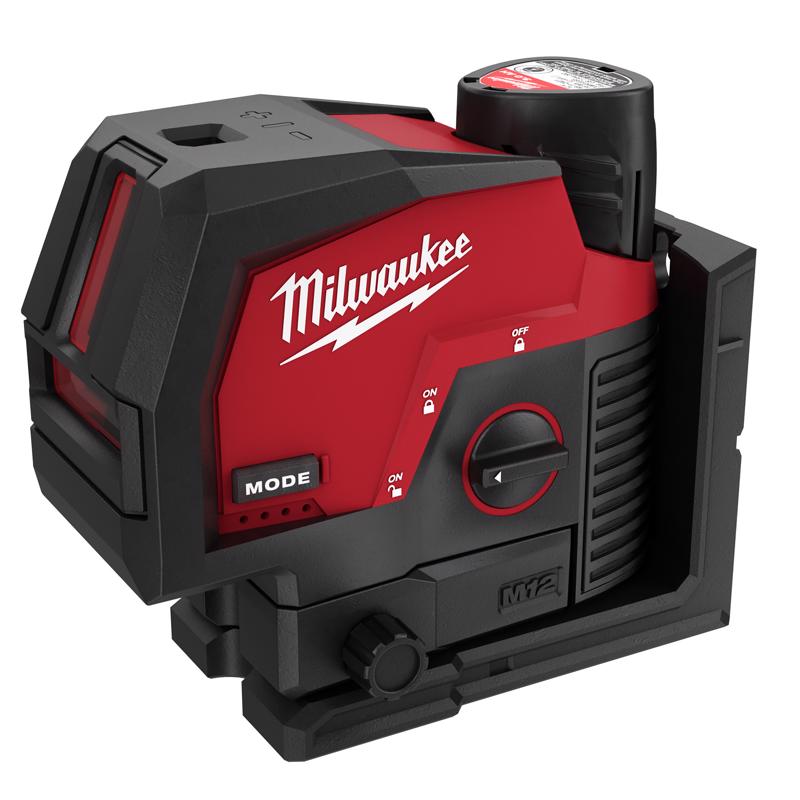 Milwaukee M12 2 beam Self Leveling Cross-Line Laser Kit 125 ft. 1 pc