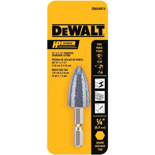 DEWALT HP 3/4 in. D Aluminum Oxide Conical Grinding Point Conical 1 pk