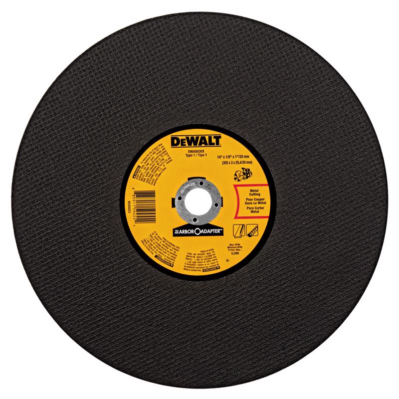 DeWalt 14 in. D X 20 mm X 1/8 in. thick Aluminum Oxide Cut-Off Wheel 1 pk