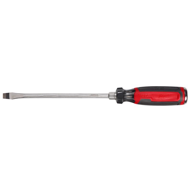 Milwaukee Made in USA Cushion Grip 3/8 in. X 8 in. L Slotted Made in USA Screwdriver 1 pk