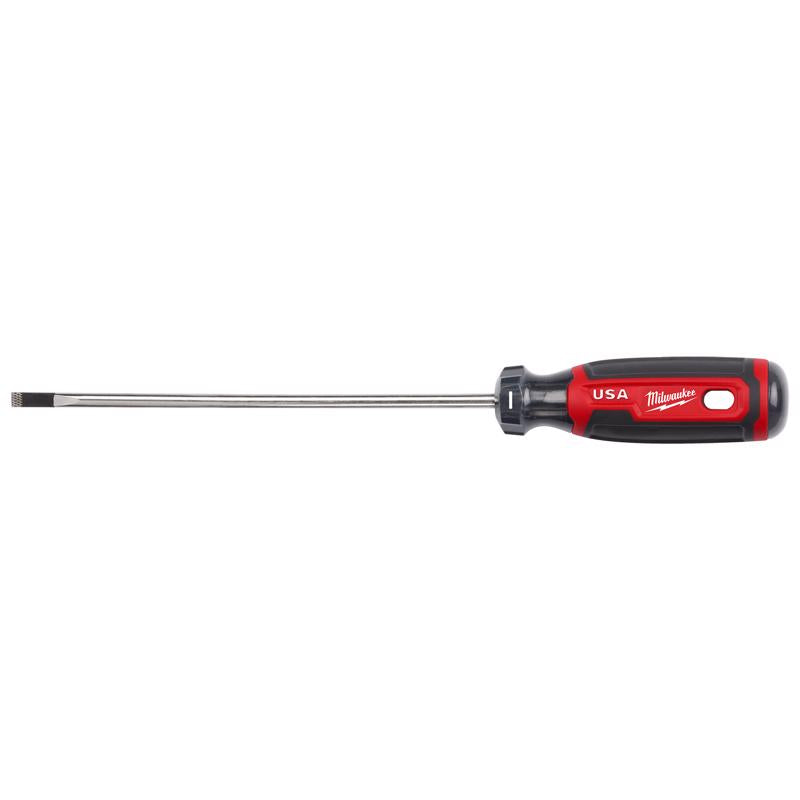 Milwaukee Made in USA Cushion Grip 3/16 in. X 6 in. L Cabinet Made in USA Screwdriver 1 pk
