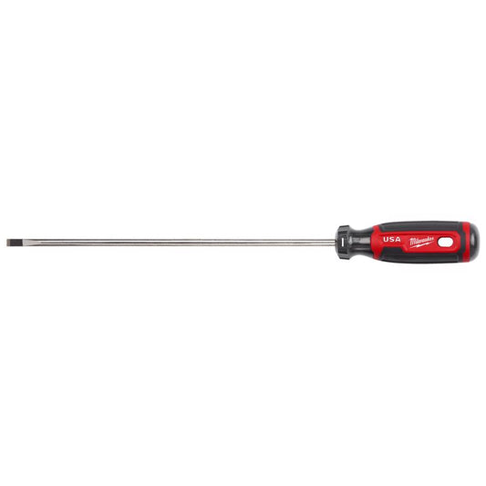Milwaukee Made in USA Cushion Grip 1/4 in. Cabinet Made in USA Screwdriver 1 pk