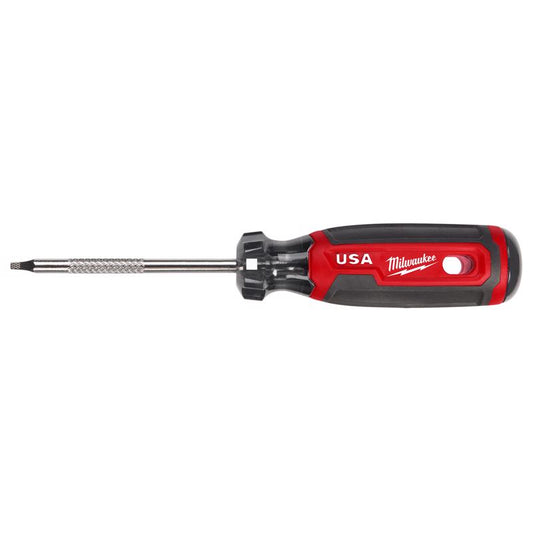 Milwaukee Made in USA Cushion Grip 1 in. Square Made in USA Screwdriver 1 pk