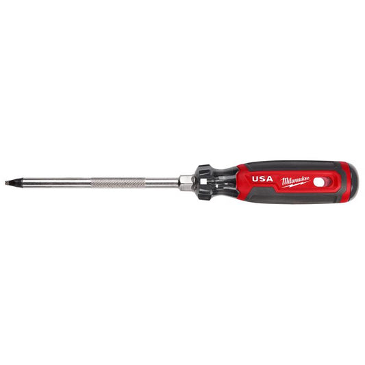 Milwaukee Made in USA Cushion Grip #3 Square Made in USA Screwdriver 1 pk