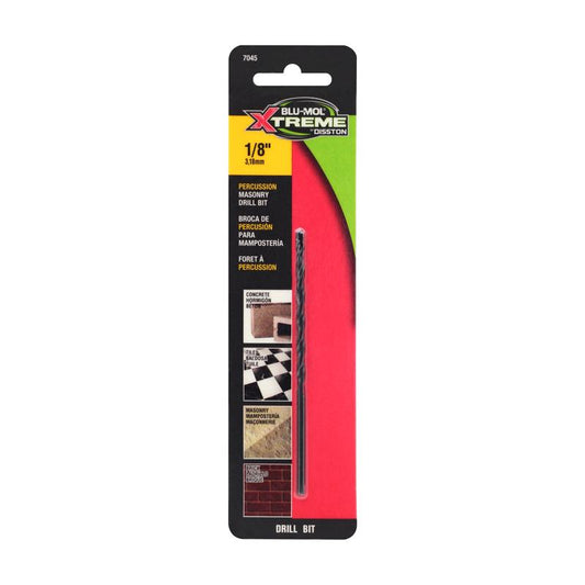 Disston Blu-Mol Xtreme 1/8 in. X 4 in. L Carbide Tipped Masonry Drill Bit Straight Shank 1 pk