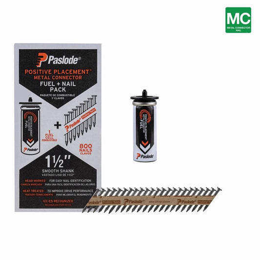 Paslode 1-1/2 in. L Paper Strip Galvanized Fuel and Nail Kit 30 deg 801 pk
