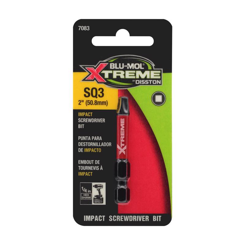 Blu-Mol Xtreme Square 3 X 2 in. L Screwdriver Bit S2 Tool Steel 2 pc