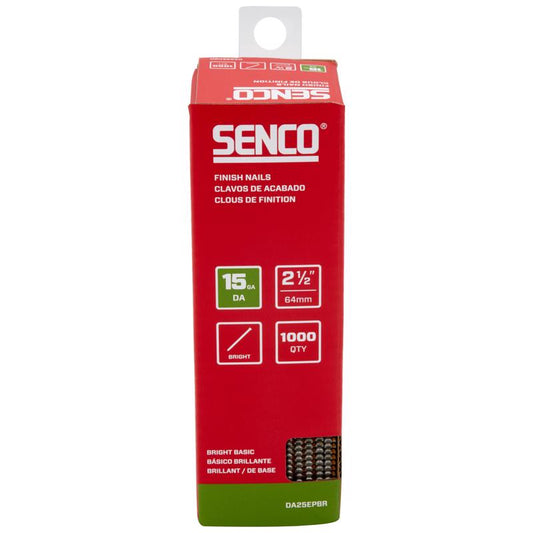 Senco 2-1/2 in. Finishing Bright Steel Nail Brad Head