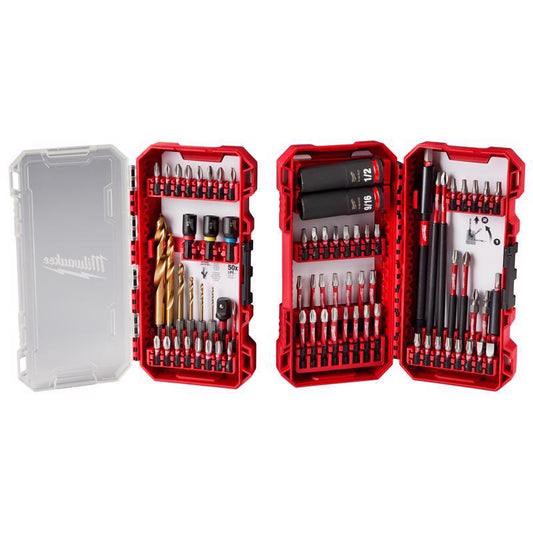 Milwaukee Shockwave Assorted Impact Driver Bit Set Alloy Steel 75 pc