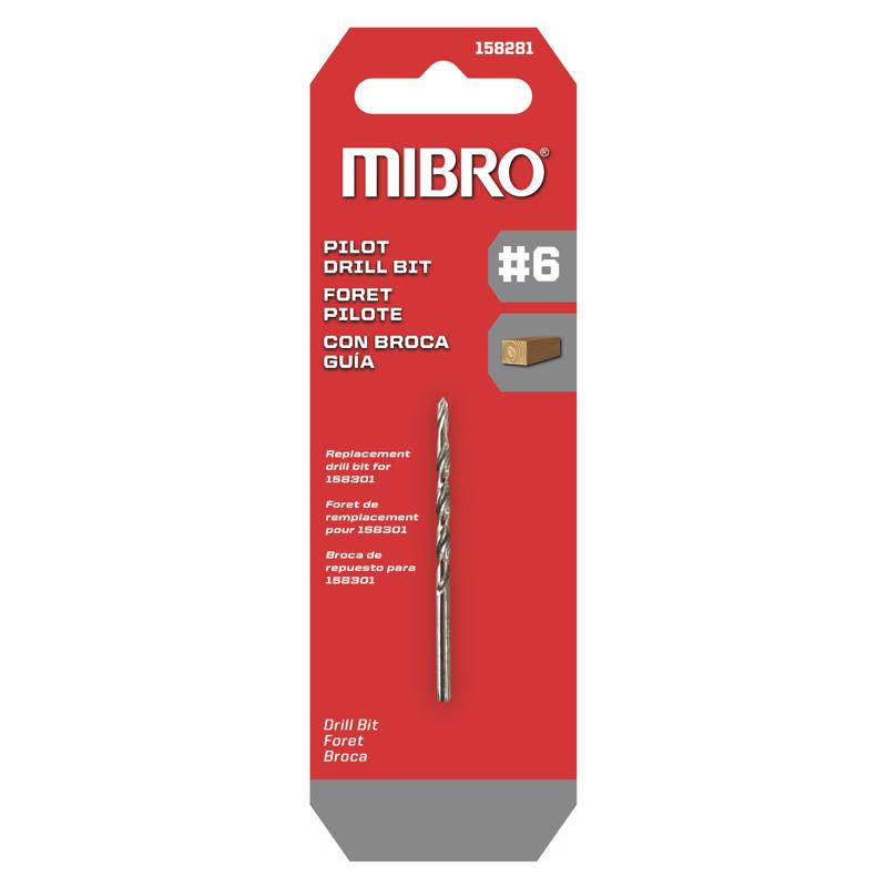 Richelieu Mibro #6 X 2.5 in. L Steel Screw Pilot Pilot Drill Bit Straight Shank 1 pk