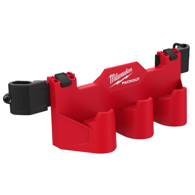 Milwaukee Packout 5.5 in. W X 6 in. H Tool Box Attachment M12 Battery Rack Black/Red