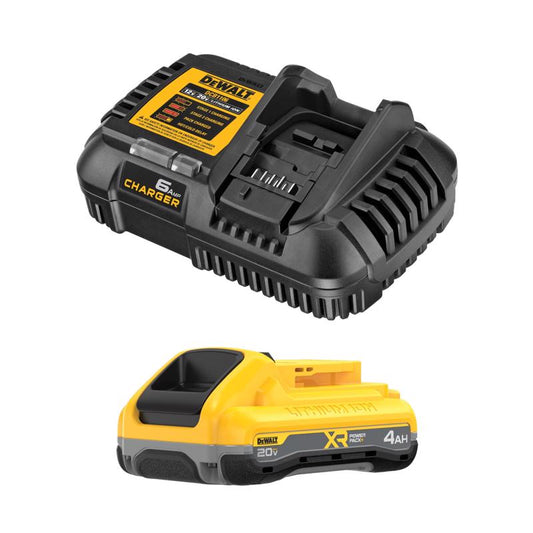 DEWALT 20V MAX XR DCB2104C 4 Ah Lithium-Ion Tabless Battery and Charger Starter Kit 2 pc