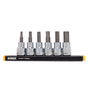 DeWalt 3/8 in. drive Metric 6 Piece Hex Bit Socket Set DWMT17001 1 pc