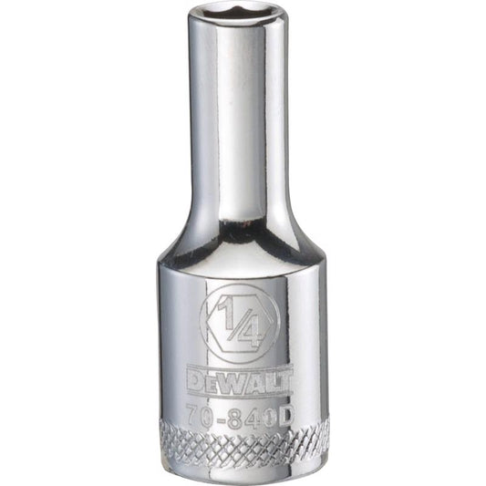 DeWalt 1/4 in. X 3/8 in. drive SAE 6 Point Deep Socket 1 pc
