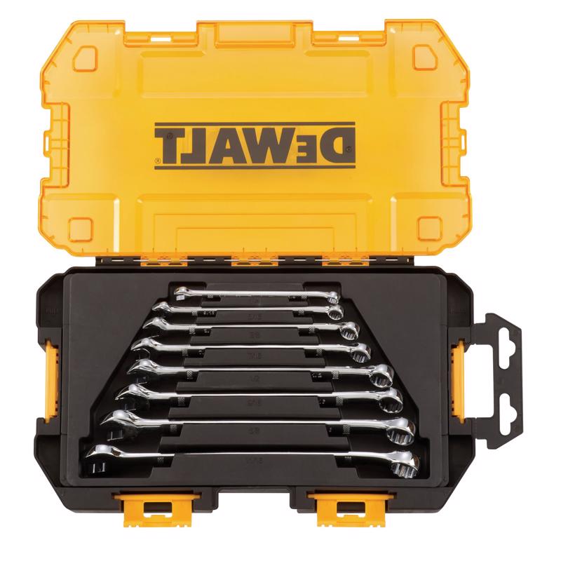 DeWalt SAE Combination Wrench Set 8 pc