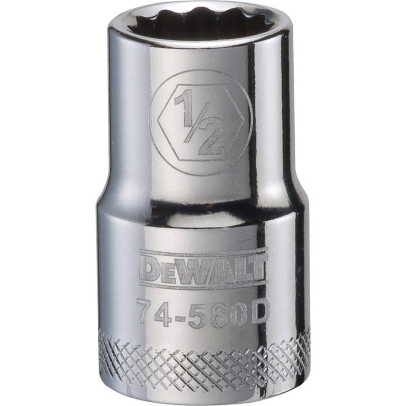 DeWalt 1/2 in. X 1/2 in. drive SAE 12 Point Socket 1 pc