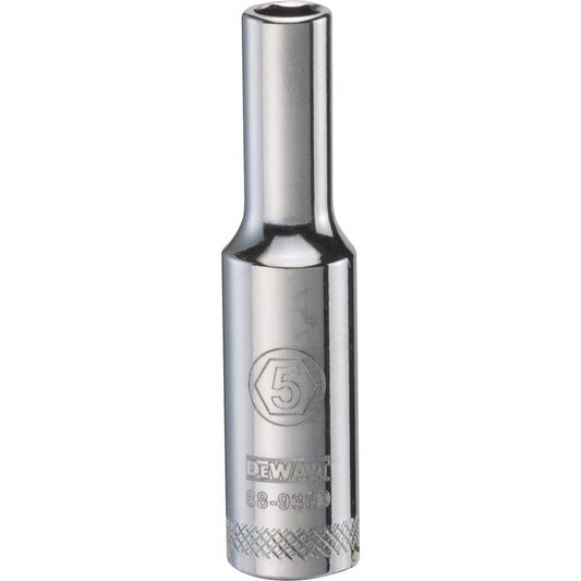 DeWalt 5 mm X 1/4 in. drive Metric 6 Point Deep Socket 1 pc