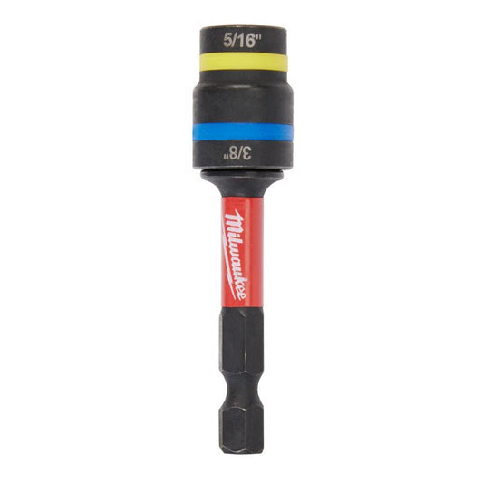 Milwaukee Quik-Clear 5/16 and 3/8 in. X 2.513 in. L Steel Magnetic Nut Driver 1 pk