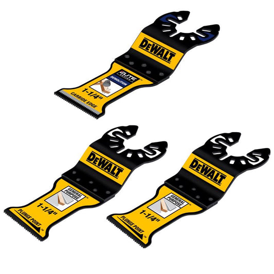 DEWALT 1-1/4 in. Bi-Metal General Purpose and Demolition Oscillating Blade Set Nail-Embedded Wood 3